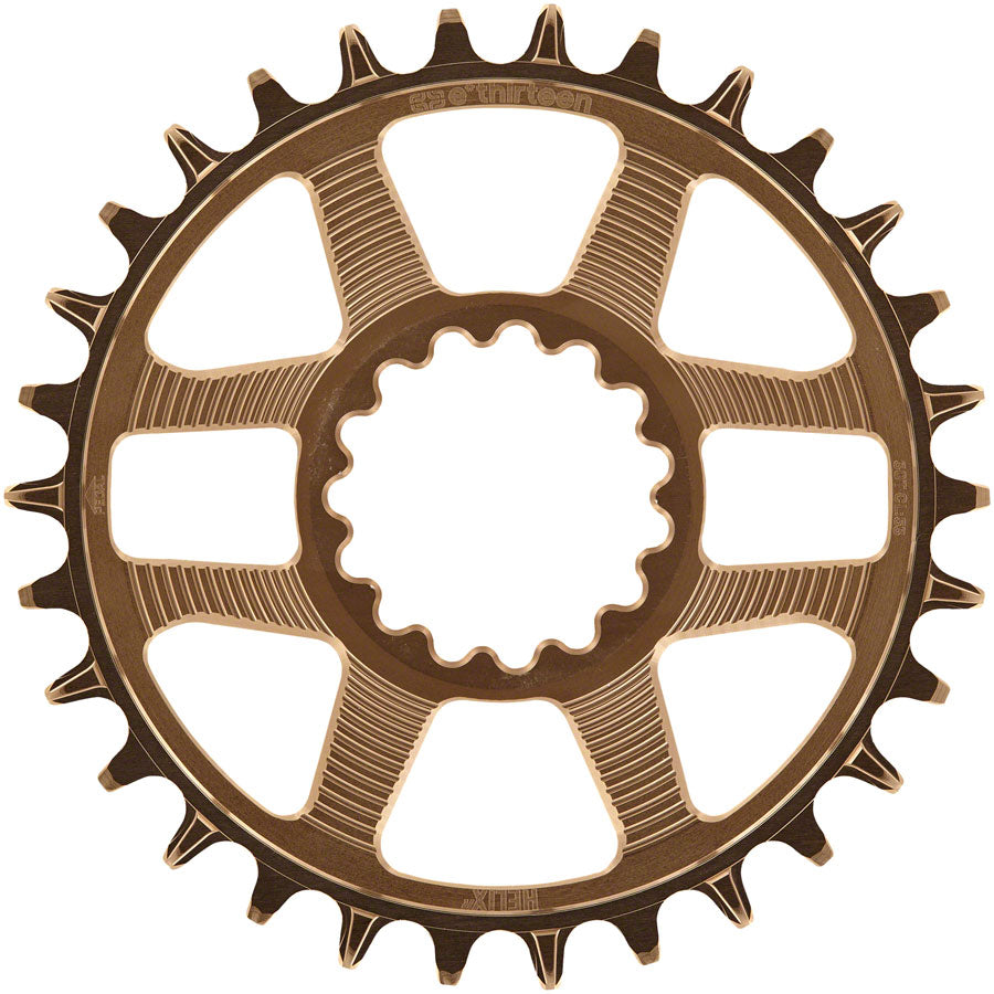 e*thirteen Helix R Guidering - 30t 11/12-Speed 52/55mm Flip Flop CL 3/5mm Offset e*thirteen DM Bronze