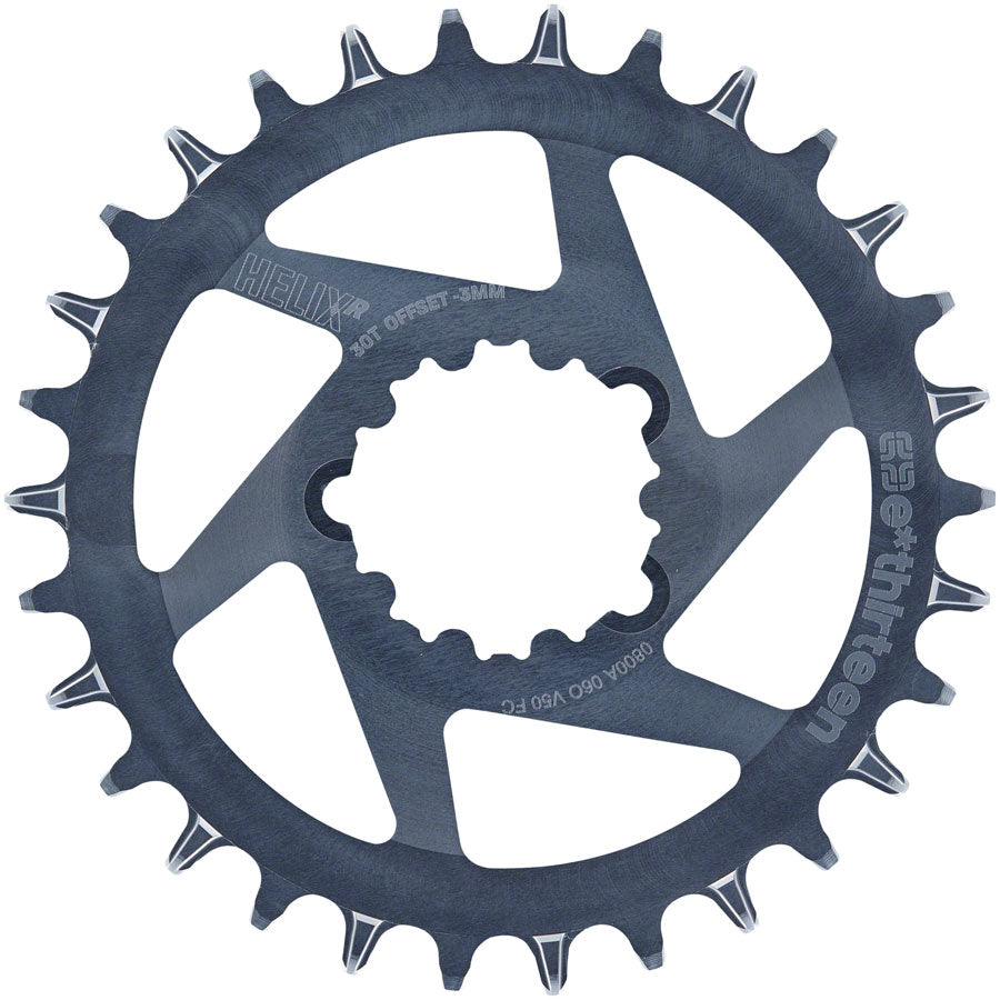 e*thirteen Helix R Guidering - 30t 11/12-Speed 3mm Offset SRAM 3-Bolt DM Gray-Goodwynn'sGoodwynn's