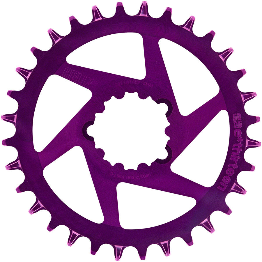 e*thirteen Helix R Guidering - 34t 11/12-Speed 3mm Offset SRAM 3-Bolt DM Eggplant-Goodwynn'sGoodwynn's