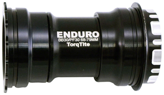Enduro TorqTite Bottom Bracket BBright to 24mm Angular Contact Stainless Steel Bearing BLK