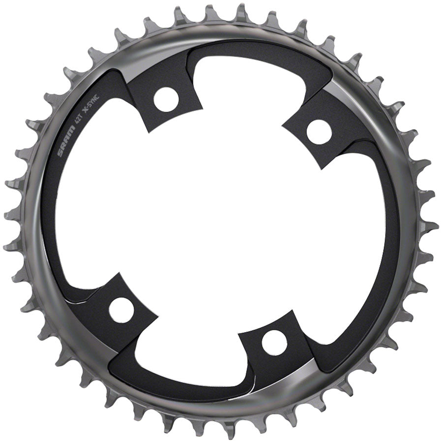 SRAM 42 Tooth 107mm BCD x 4-Bolt 1x12-Speed X-Sync Chainring Polar Gray-Goodwynn'sGoodwynn's