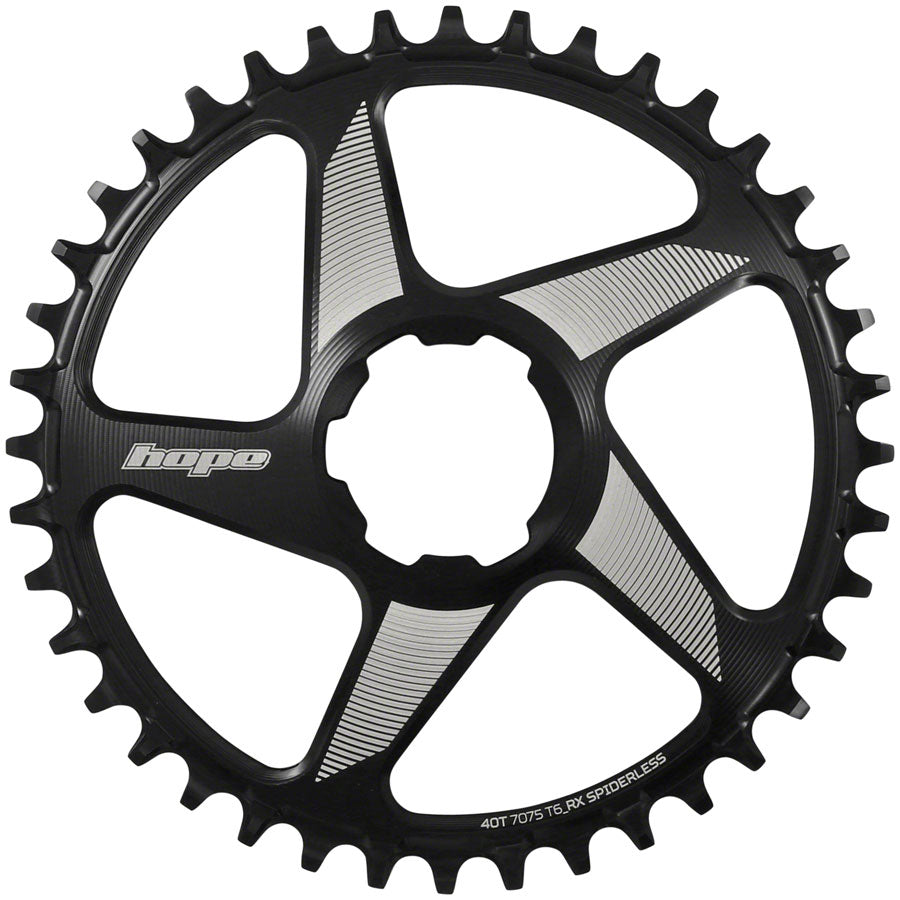 Hope RX Spiderless Chainring - 40t Hope Direct Mount Black-Goodwynn'sGoodwynn's
