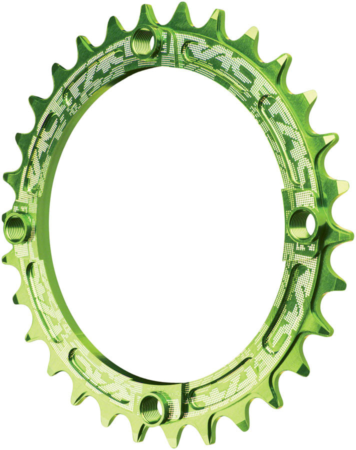 RaceFace Narrow Wide Chainring: 104mm BCD 30t Green-Goodwynn'sGoodwynn's