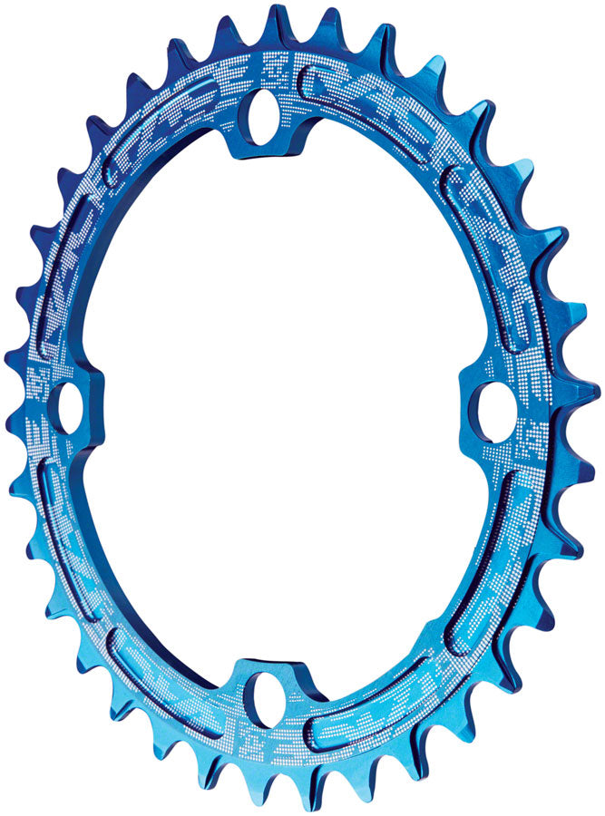 RaceFace Narrow Wide Chainring: 104mm BCD 34t Blue-Goodwynn'sGoodwynn's