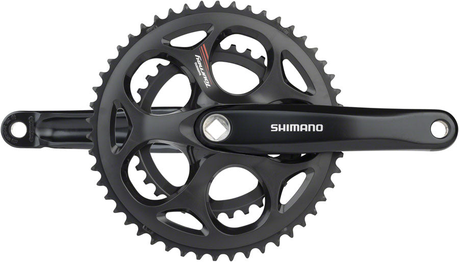 Shimano Tourney FC-A070 Crankset - 170mm 7/8-Speed 50/34t Riveted Square Taper JIS Spindle Interface BLK-Goodwynn'sGoodwynn's