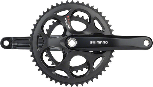 Shimano Tourney FC-A070 Crankset - 170mm 7/8-Speed 50/34t Riveted Square Taper JIS Spindle Interface BLK-Goodwynn's