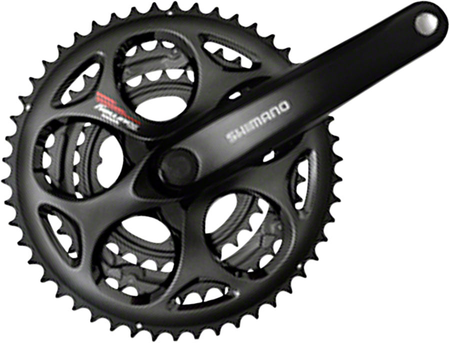 Shimano Tourney FC-A073 Crankset - 170mm 7/8-Speed 50/39/30t Riveted Square Taper JIS Spindle Interface BLK-Goodwynn'sGoodwynn's