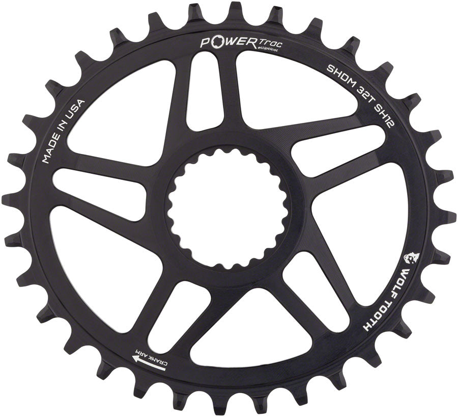 Wolf Tooth Elliptical Direct Mount Chainring - 34t Shimano Direct Mount Boost 3mm Offset Requires 12-Speed Hyperglide+ Chain BLK-Goodwynn'sGoodwynn's