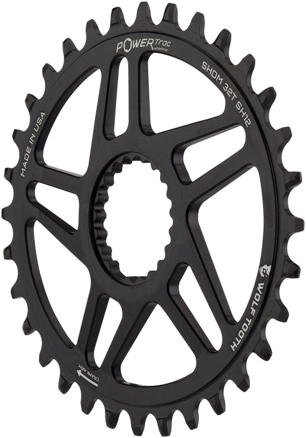 Wolf Tooth Elliptical Direct Mount Chainring - 34t Shimano Direct Mount Boost 3mm Offset Requires 12-Speed Hyperglide+ Chain BLK-Goodwynn'sGoodwynn's