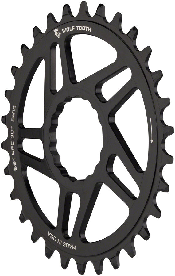 Wolf Tooth Direct Mount Chainring - 32t RaceFace/Easton CINCH Direct Mount Boost 3mm Offset Requires 12-Speed Hyperglide+ Chain BLK-Goodwynn'sGoodwynn's