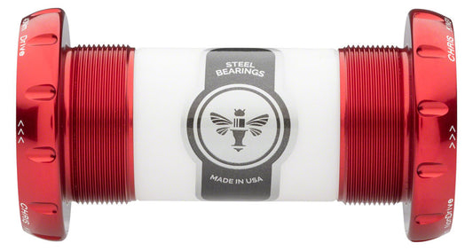 Chris King ThreadFit 30 Bottom Bracket Fit Kit 3 - English For 30mm Spindles Red-Goodwynn's