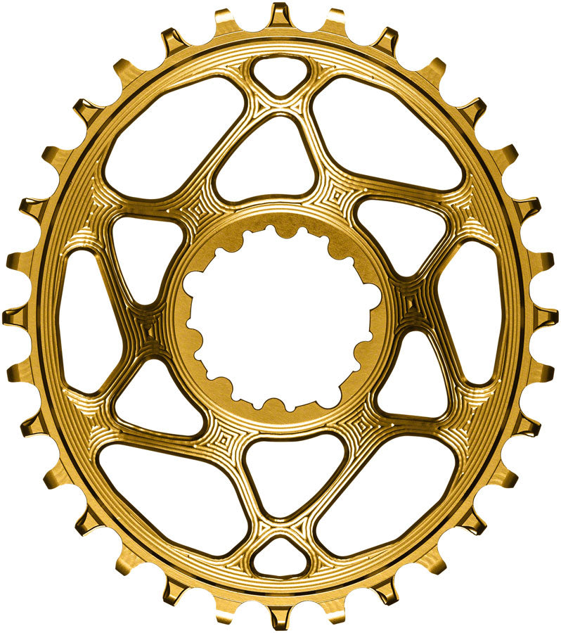 absoluteBLACK Oval Narrow-Wide Direct Mount Chainring - 32t SRAM 3-Bolt Direct Mount 3mm Offset Gold-Goodwynn'sGoodwynn's