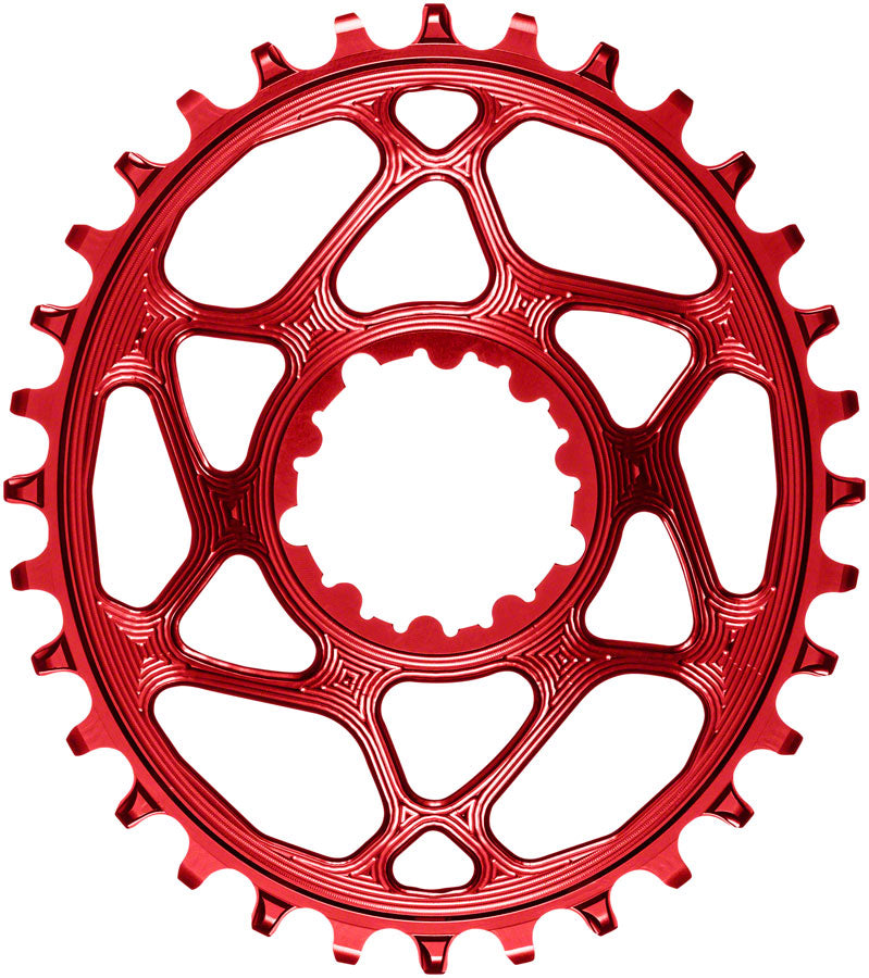 absoluteBLACK Oval Narrow-Wide Direct Mount Chainring - 32t SRAM 3-Bolt Direct Mount 3mm Offset Red-Goodwynn'sGoodwynn's