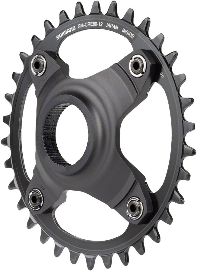 Shimano STEPS SM-CRE80-12-B Chainring - 34T Without Chainguard 55mm Chainline BLK-Goodwynn'sGoodwynn's