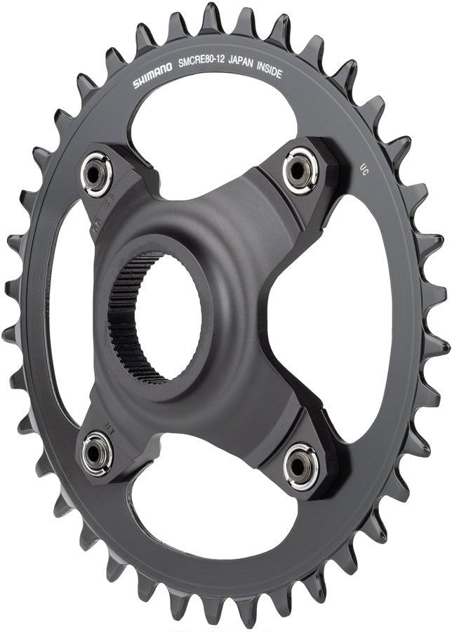 Shimano STEPS SM-CRE80-12-B Chainring - 38T Without Chainguard 55mm Chainline BLK-Goodwynn'sGoodwynn's