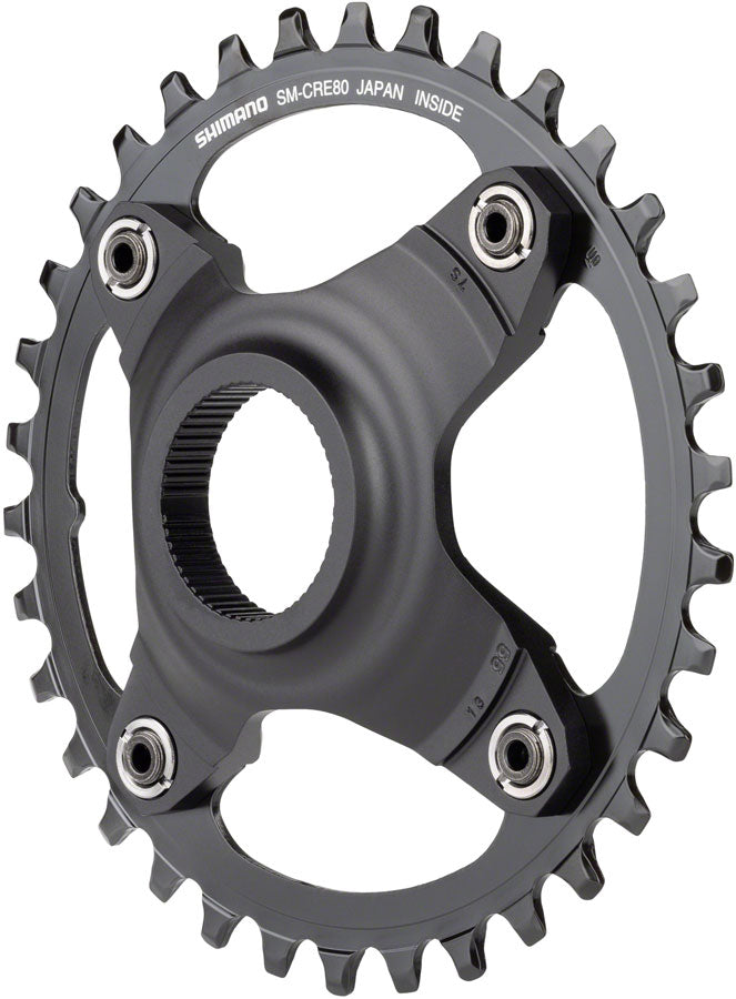 Shimano STEPS SM-CRE80-B Chainring - 34T Without Chainguard 55mm Chainline BLK-Goodwynn'sGoodwynn's