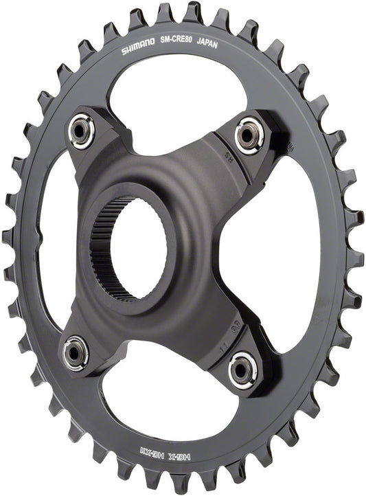 Shimano STEPS SM-CRE80-B Chainring - 38T Without Chainguard 55mm Chainline BLK-Goodwynn's