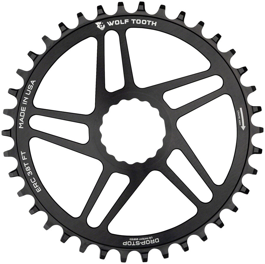 Wolf Tooth Direct Mount Chainring - 40t RaceFace/Easton CINCH Direct Mount Drop-Stop 10/11/12-Speed Eagle Flattop Compatible BLK-Goodwynn'sGoodwynn's