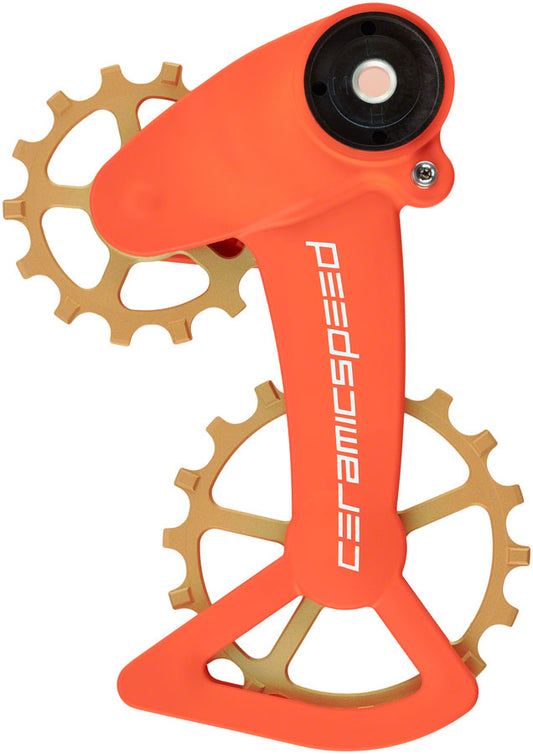 CeramicSpeed OSPW X  Pulley Wheel System SRAM Eagle AXS - Coated Races Alloy Pulley Carbon Cage Orange/Bronze Cerakote-Goodwynn's