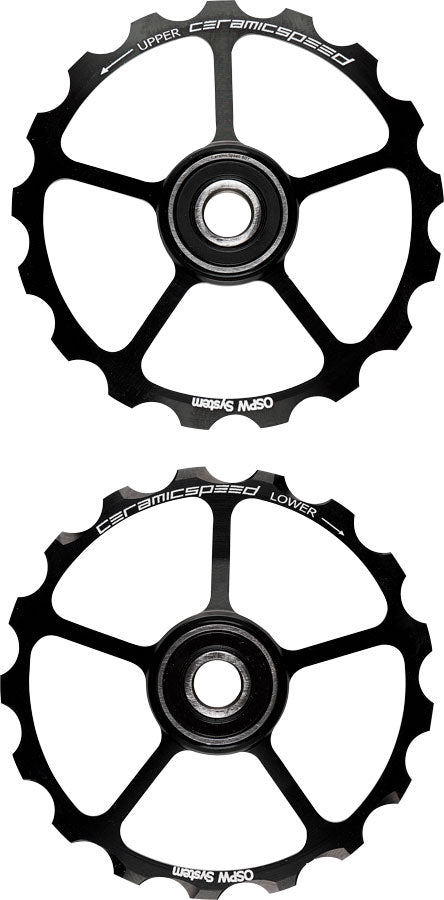 CeramicSpeed Oversized Pulley Wheels - 17 tooth Alloy Wheels Black-Goodwynn'sGoodwynn's