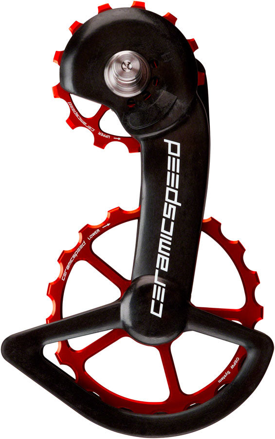 CeramicSpeed OSPW Pulley Wheel System Shimano 9100/9150 8000 SS/8050 SS - Coated Races Alloy Pulley Carbon Cage Red-Goodwynn'sGoodwynn's