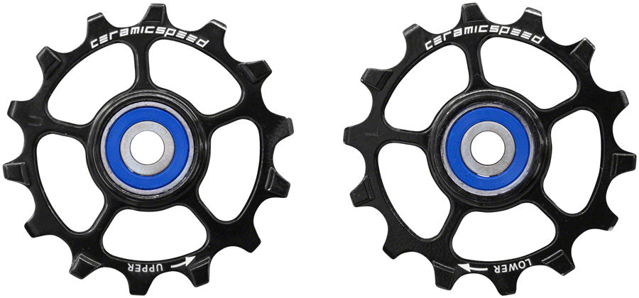 CeramicSpeed Pulley Wheels SRAM Eagle/AXS 1 x 12 Speed - 14 Tooth Coated Races Alloy BLK-Goodwynn'sGoodwynn's
