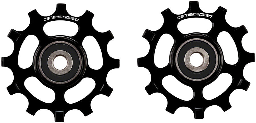 CeramicSpeed Pulley Wheels for SRAM AXS Road 12-Speed - 12 Tooth Alloy Black-Goodwynn'sGoodwynn's