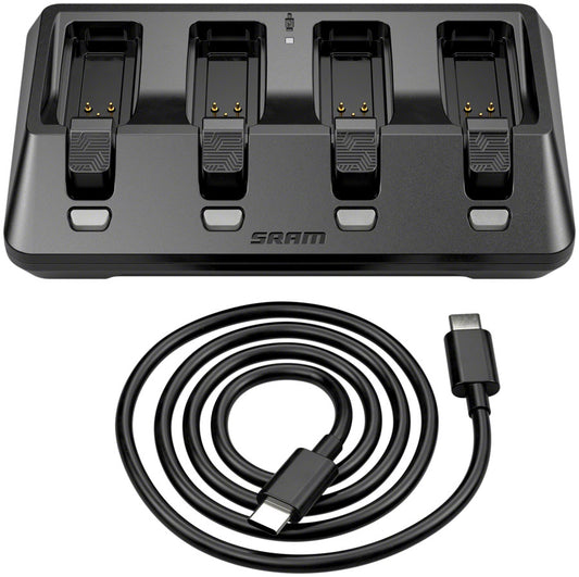 SRAM AXS eTap 4-Port Battery Base Charger - Includes USB-C Cord Batteries not included