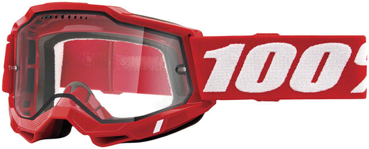 100% Accuri 2 Enduro MTB Goggles - Neon Red/Clear