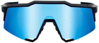 100% Speedcraft Sunglasses - Matte Black HiPER Blue Multilayer Mirror Lens