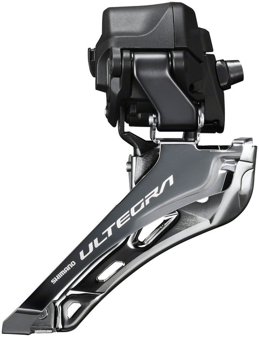 Shimano Ultegra FD-R8150 Di2 Front Derailleur - 2x12-Speed Braze-on Down Swing For 50-54t Max BLK/Silver-Goodwynn's