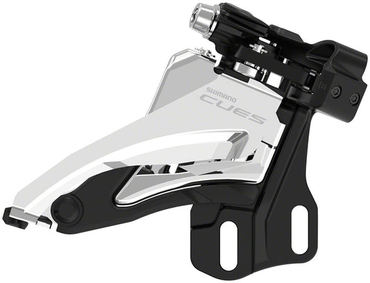 Shimano CUES FD-U4000-E Front Derailleur - 9/10-Speed Double Side Swing E-Type Mount 36/40t Max BLK/Silver-Goodwynn's