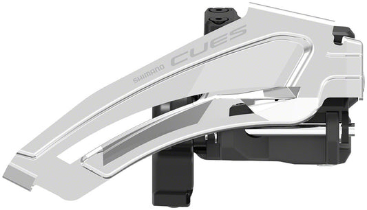 Shimano CUES FD-U6010-L Front Derailleur - 10/11-Speed Double Top-Swing Low Clamp Mount 40/46t Max BLK/Silver-Goodwynn's
