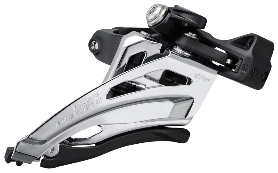 Shimano Deore FD-M5100-M Front Derailleur - 11-Speed Double Mid Clamp Front Pull Clamp Band BLK/Silver-Goodwynn'sGoodwynn's