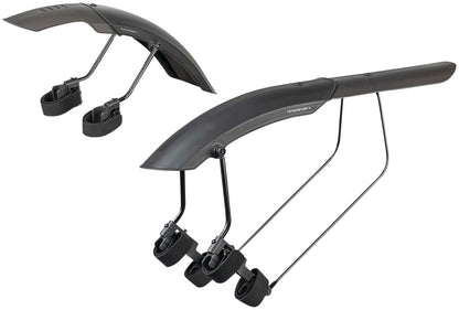 Topeak Tetrafender M1 and M2 Fender Set -Strap-on  Front and Rear Black