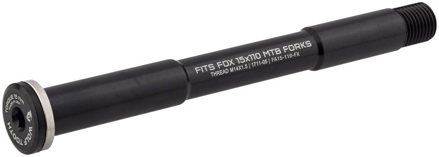 Wolf Tooth Front Thru Axle - FOX 15 x 110mm Black-Goodwynn'sGoodwynn's