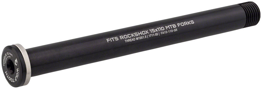 Wolf Tooth Front Thru Axle - RockShox 15 x 110mm Black-Goodwynn'sGoodwynn's