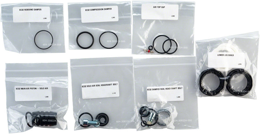 RockShox Full Service Kit XC32 Solo Air/Recon Silver B1 includes solo air damper seals hardware-Goodwynn'sGoodwynn's