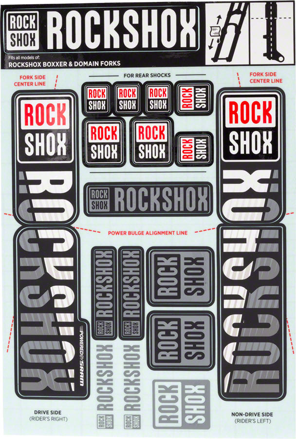 RockShox Fork Decal Kit - 35mm Dual Crown White-Goodwynn'sGoodwynn's