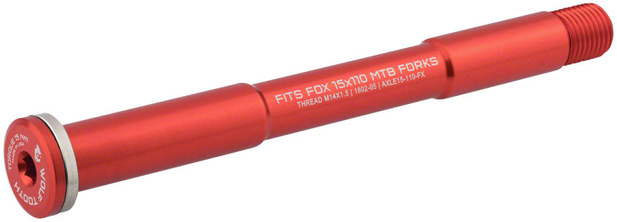Wolf Tooth Front Thru Axle - FOX 15 x 110mm Red-Goodwynn'sGoodwynn's