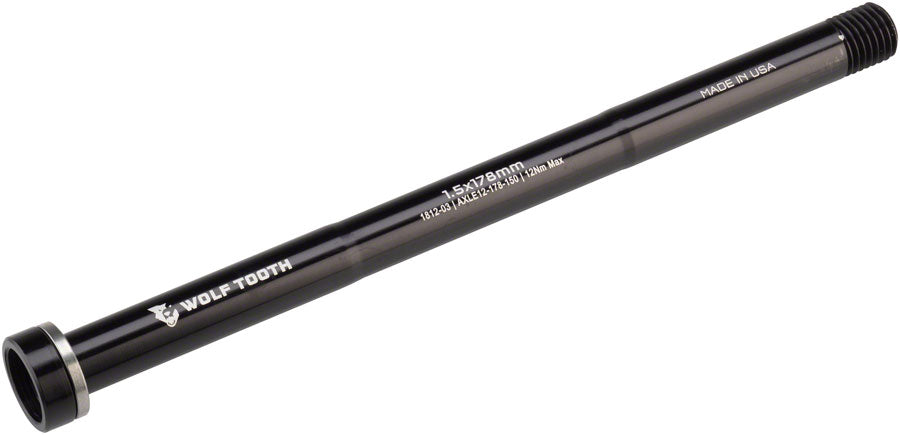Wolf Tooth Rear Thru Axle - M12 1.5 x 178mm Black-Goodwynn'sGoodwynn's