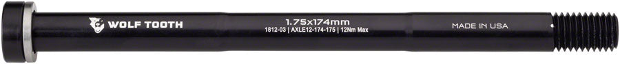 Wolf Tooth Rear Thru Axle - M12 1.75 x 174mm Black-Goodwynn'sGoodwynn's