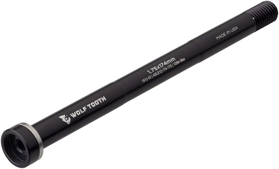 Wolf Tooth Rear Thru Axle - M12 1.75 x 174mm Black-Goodwynn'sGoodwynn's