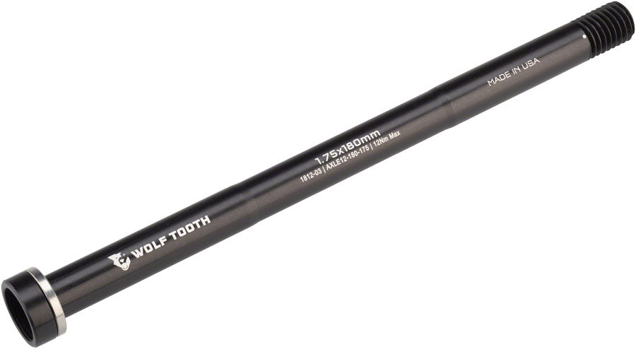 Wolf Tooth Rear Thru Axle - M12 1.75 x 180mm Black-Goodwynn'sGoodwynn's