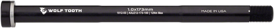Wolf Tooth Components Rear Replacement Thru-Axle 1.0x173mm - Black-Goodwynn'sGoodwynn's