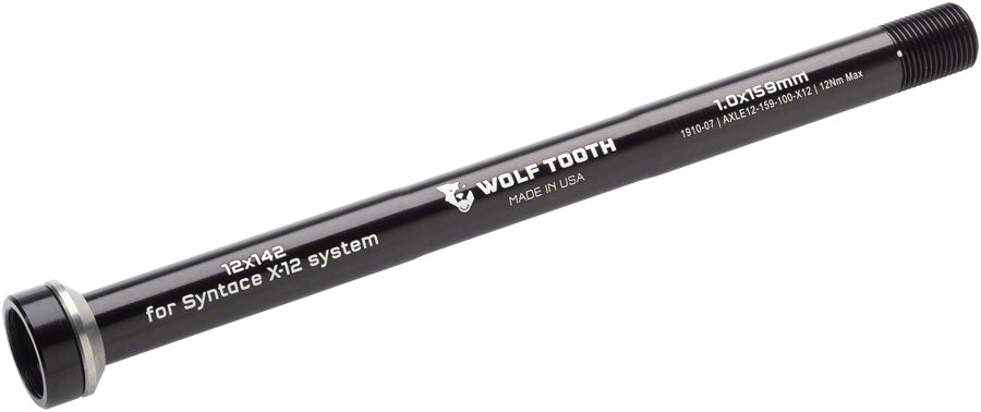 Wolf Tooth Rear Thru Axle - M12 1.0 x 159mm for X12 x 142mm Black-Goodwynn'sGoodwynn's