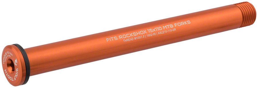 Wolf Tooth Front Thru Axle - RockShox 15 x 110mm Orange-Goodwynn'sGoodwynn's