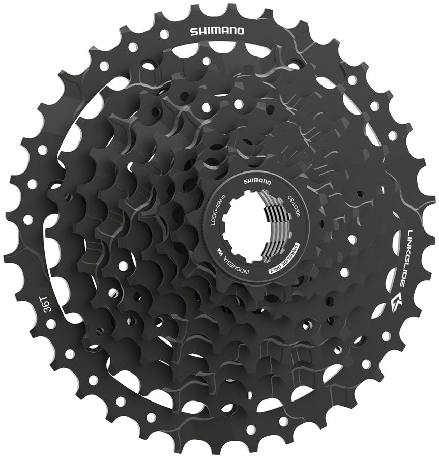 Shimano CUES  CS-LG300-9 Cassette - 9-Speed 11-36t LINKGLIDE Black-Goodwynn'sGoodwynn's