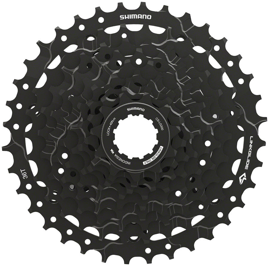Shimano CUES  CS-LG300-9 Cassette - 9-Speed 11-36t LINKGLIDE Black-Goodwynn'sGoodwynn's