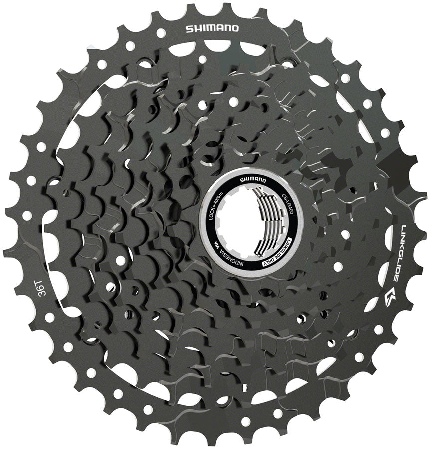 Shimano CUES  CS-LG400-9 Cassette - 9-Speed 11-36t LINKGLIDE Black-Goodwynn'sGoodwynn's